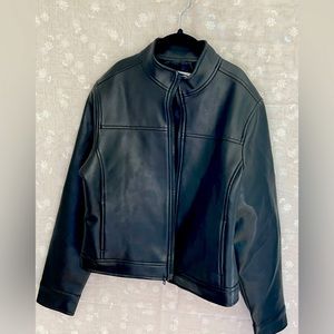 Old Navy faux leather jacket. Boys or girls black jacket.